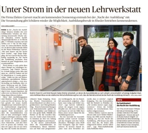 Nacht der Ausbildung - lerne elektrobau Garvert kennen