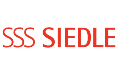 rotes Siedle Logo mit drei S als Partner von elektrobau Garvert